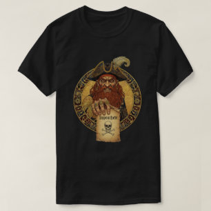 Schwarzer Fleck Piratenwarnung T-Shirt