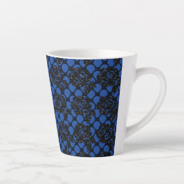 Schwarzer Floral Milchtasse