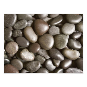 Schwarzer Fluss Felsen Natur Zen Pebble Fotodruck