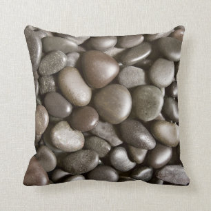 Schwarzer Fluss Felsen Natur Zen Pebble Kissen