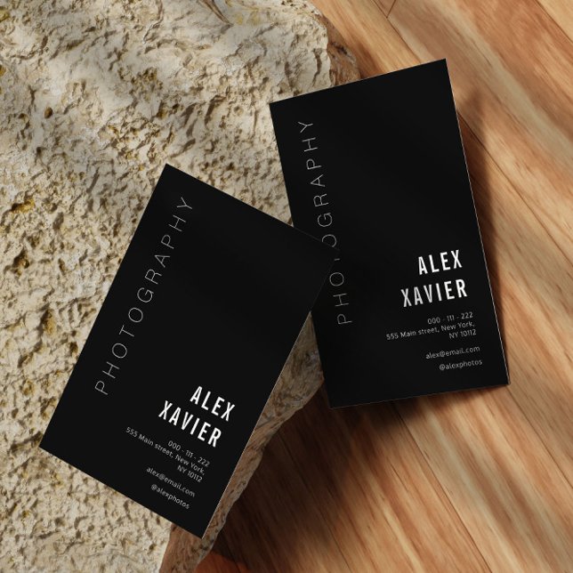 Schwarzer Fotograf Visitenkarte (Von Creator hochgeladen)