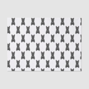 Schwarzer französischer Bulldog / französischer Hu Seidenpapier