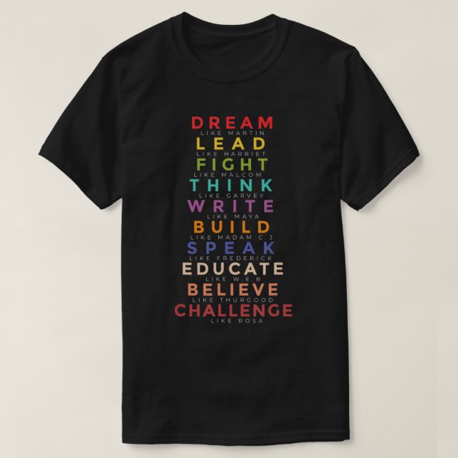 Schwarzer Führertraum wie Martin Teach Black Histo T-Shirt (Design vorne)