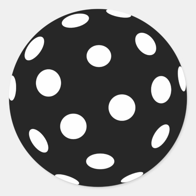 Schwarzer Fußball Runder Aufkleber (Vorderseite)