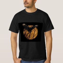 Schwarzer Geier bei Vollmond Halloween  T-Shirt