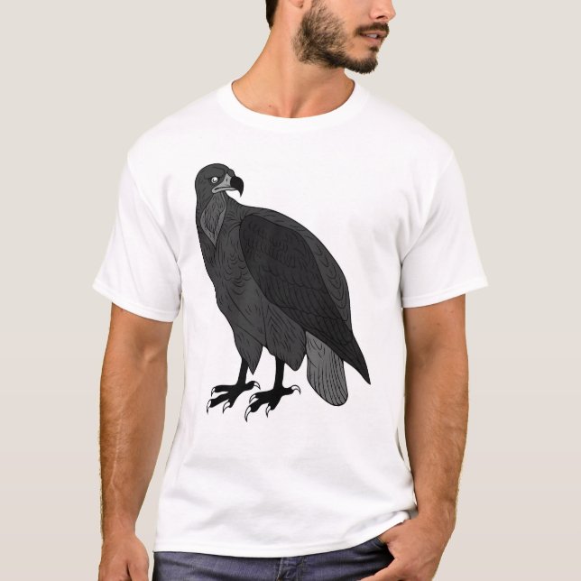 Schwarzer Geier T-Shirt (Vorderseite)
