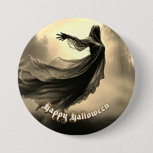 Schwarzer Geist in Höllscape - Halloween Button