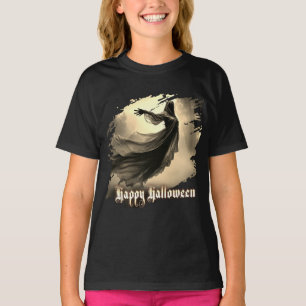 Schwarzer Geist in Höllscape - Halloween T-Shirt