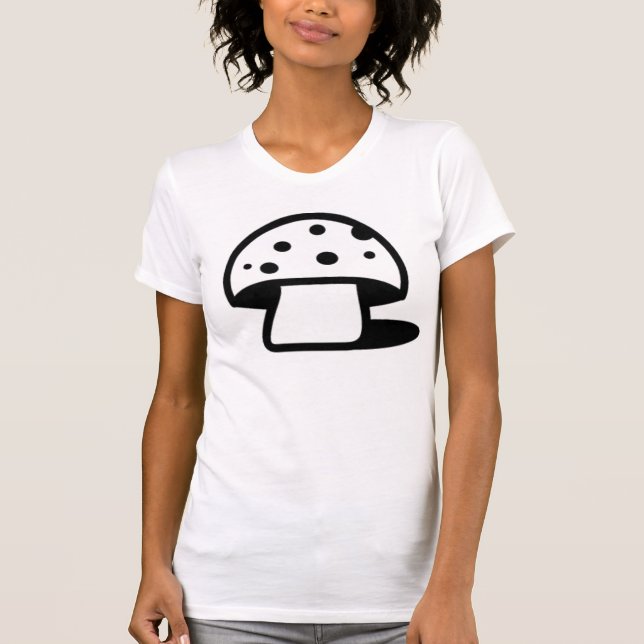 Schwarzer gepunkteter Pilz T-Shirt (Vorderseite)