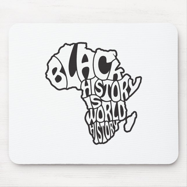 Schwarzer Geschichtsmonat Afrika-Karte Design Bild Mousepad (Vorne)