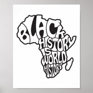 Schwarzer Geschichtsmonat Afrika-Karte Design Bild Poster