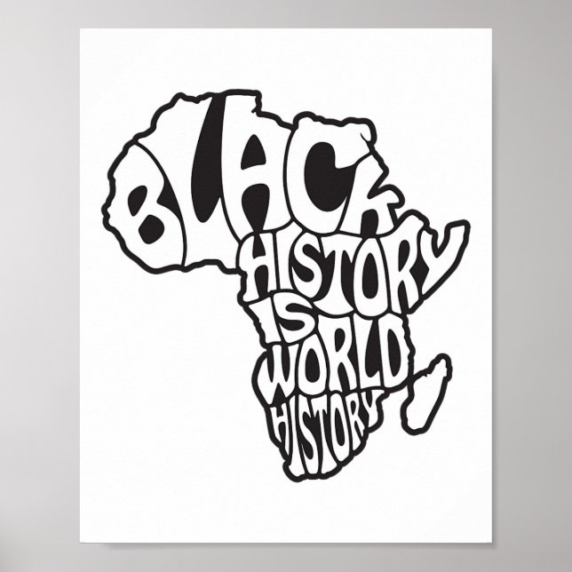 Schwarzer Geschichtsmonat Afrika-Karte Design Bild Poster (Vorne)