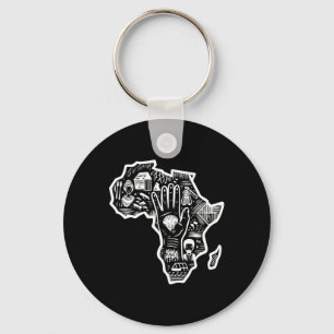 Schwarzer Geschichtsmonat Afrika-Karten-Design-Ein Schlüsselanhänger