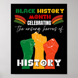 Schwarzer Geschichtsmonat Afrikanische Faust Ameri Poster