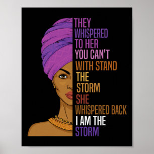 Schwarzer Geschichtsmonat Afrikanische Frau Afro I Poster