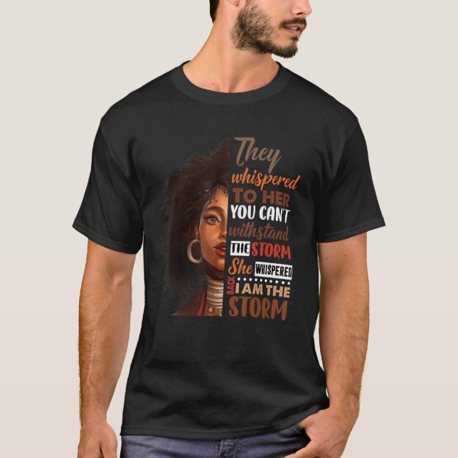 Schwarzer Geschichtsmonat Afrikanische Frau Afro I T-Shirt (Vorderseite)