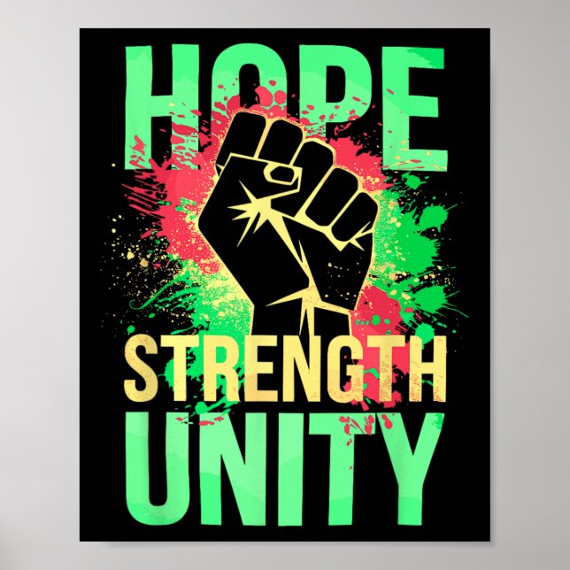 Schwarzer Geschichtsmonat Afroamerikanische Hoffnu Poster (Vorne)