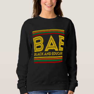 Schwarzer Geschichtsmonat BAE Schwarz und gebilde Sweatshirt