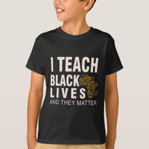 Schwarzer Geschichtsmonat Blm Ich Lehre Schwarze L T-Shirt