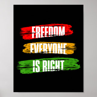 Schwarzer Geschichtsmonat Freiheit Jeder Ist Richt Poster