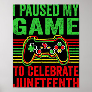 Schwarzer Geschichtsmonat Gamer Afroamerikanischer Poster