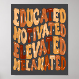 Schwarzer Geschichtsmonat Gebildet Motiviert Erhob Poster