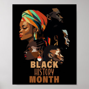 Schwarzer Geschichtsmonat Geschichte Afrika Karte  Poster