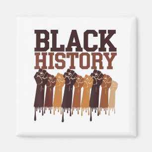 Schwarzer Geschichtsmonat Hände Symbol Afro Motiva Magnet
