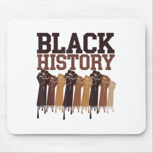 Schwarzer Geschichtsmonat Hände Symbol Afro Motiva Mousepad