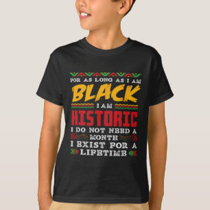 Schwarzer Geschichtsmonat Ich bin schwarz historis T-Shirt