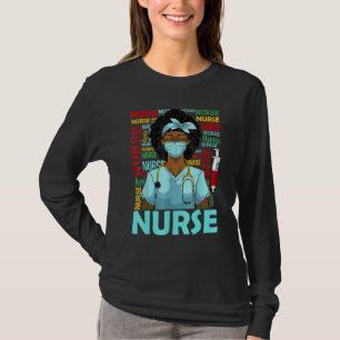 Schwarzer Geschichtsmonat Krankenschwester Afro Mä T-Shirt