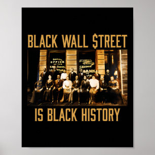 Schwarzer Geschichtsmonat Lustige Wall Street Afro Poster