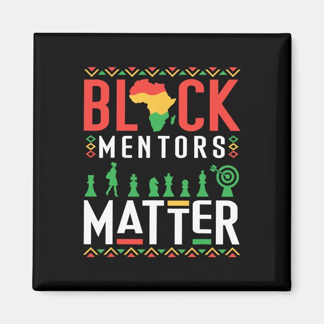 Schwarzer Geschichtsmonat Mentoren Problem Afroame Magnet (Vorne)