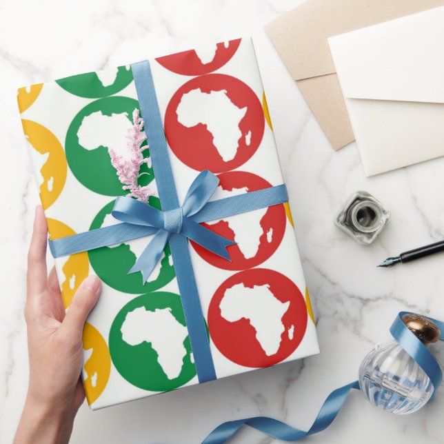 Schwarzer Geschichtsmonat Muster  Geschenkpapier (Schenken)