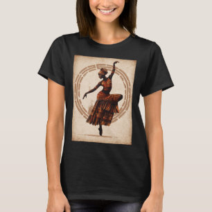 Schwarzer Geschichtsmonat Schwarze Frau Tril Tanze T-Shirt