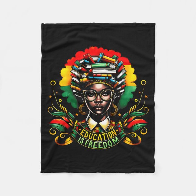 Schwarzer Geschichtsmonat Schwarze Führer Afroamer Fleecedecke (Vorderseite)