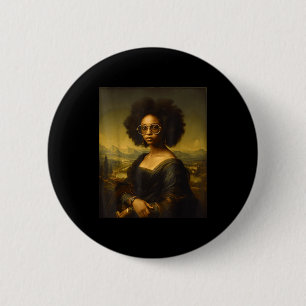 Schwarzer Geschichtsmonat Schwarze Mona Lisa Afroa Button