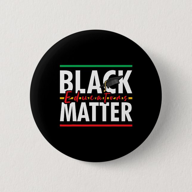Schwarzer Geschichtsmonat Schwarze Pädagogen Probl Button (Vorderseite)