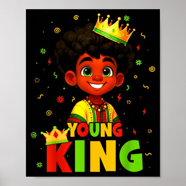 Schwarzer Geschichtsmonat Schwarzer Junger König A Poster (Vorne)