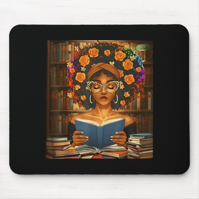 Schwarzer Geschichtsmonat Schwarzes Afro-Mädchen F Mousepad (Vorne)