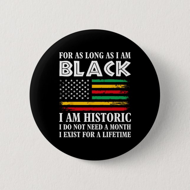 Schwarzer Geschichtsmonat Solange ich schwarz bin, Button (Vorderseite)