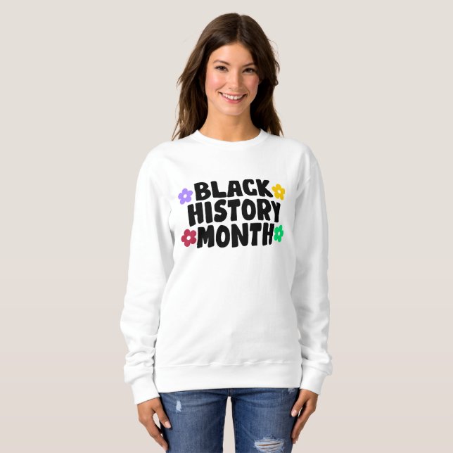 Schwarzer Geschichtsmonat Sweatshirt (Vorne ganz)