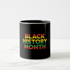 Schwarzer-Geschichtsmonat-Tasse Zweifarbige Tasse
