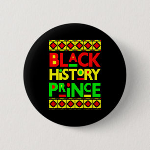 Schwarzer Geschichtsprinz Melanin Junge Sohn Bruh  Button