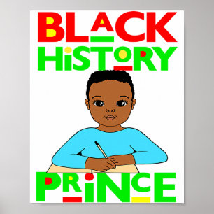 Schwarzer Geschichtsprinz Melanin Junge Sohn Bruh Poster