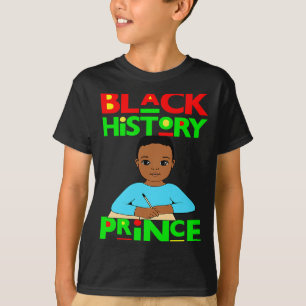 Schwarzer Geschichtsprinz Melanin Junge Sohn Bruh T-Shirt