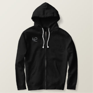 Schwarzer gestickter Hoodie 42 Bestickter Hoodie