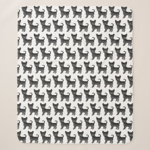 Schwarzer, glatter Coat Chihuahua Cartoon Dog Must Sherpadecke
