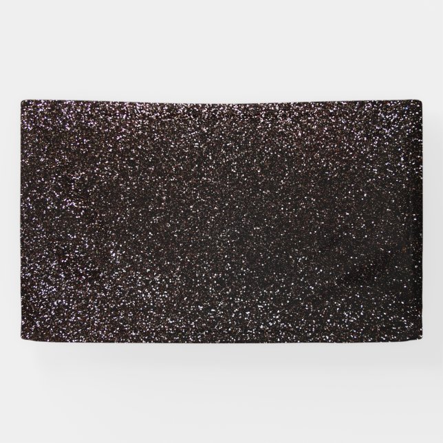 Schwarzer Glitter Banner (Horizontal)