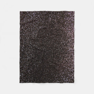 Schwarzer Glitter Fleecedecke